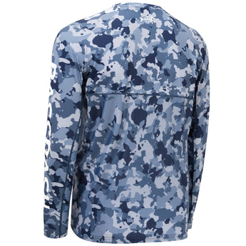 camo fishing shirt long sleeve Blue Camo
