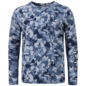 camo fishing shirt long sleeve Blue Camo