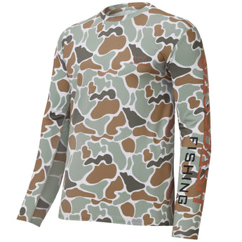 long sleeve fishing t shirts Color Block Camo