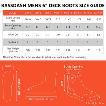 Men's 6 inch Waterproof Deck Boots - Bassdash