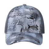 Bassdash Altimate Fishing Hat Mesh Back For Men Women - Bassdash#color_grey-hexagonal-scales