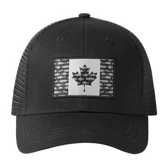 Bassdash Altimate Fishing Hat Mesh Back For Men Women - Bassdash#color_black-fish-maple-flag