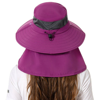 Unisex UPF 50+ Sun Hat with Face Cover & Neck Flap FH09 - Bassdash