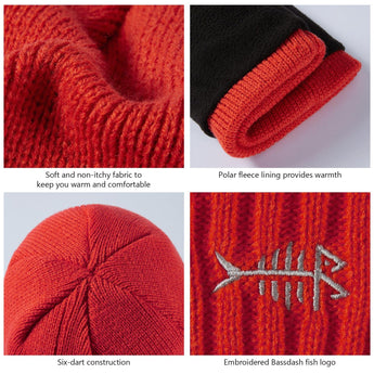 Fleece Lining Winter Knit Beanie - Bassdash