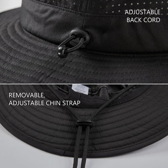 UPF 50+ Bucket Hat with Laser Perforated Mesh - Bassdash