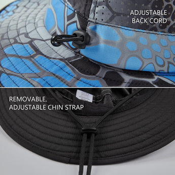 UPF 50+ Bucket Hat with Laser Perforated Mesh - Bassdash