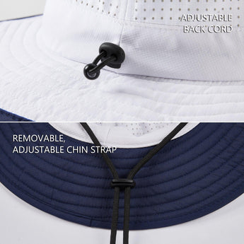 UPF 50+ Bucket Hat with Laser Perforated Mesh - Bassdash