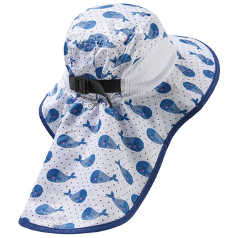 Kids' UPF 50+ Wide Brim Sun Hat with Neck Flap - Bassdash