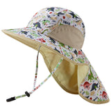 Kids' UPF 50+ Wide Brim Sun Hat with Neck Flap - Bassdash