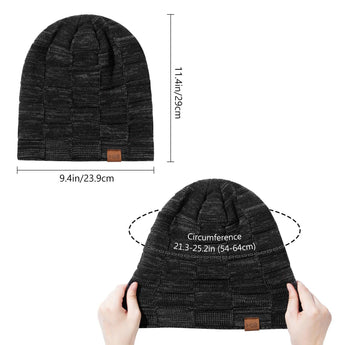 Fleece Slouchy Beanie Hat - Bassdash