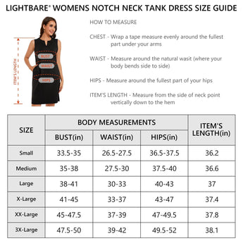 Women's UPF 50+ Notch Neck Tank Dress LB15W - Bassdash
