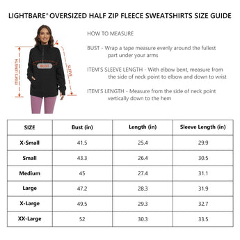 Women’s Oversized Half Zip Fleece Sweatshirts LB21W - Bassdash