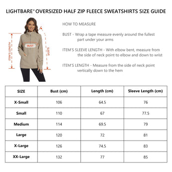 Women’s Oversized Half Zip Fleece Sweatshirts LB21W - Bassdash