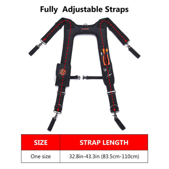 SAVAWADE Tool Belt Suspenders Padded Work Belt Suspension System - Bassdash