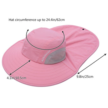 Unisex UPF 50+ Water Resistant Sun Hat with Neck Flap FH06 - Bassdash