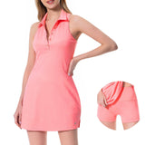 Women's UPF 50+ Polo Tennis Dress LB07W - Bassdash