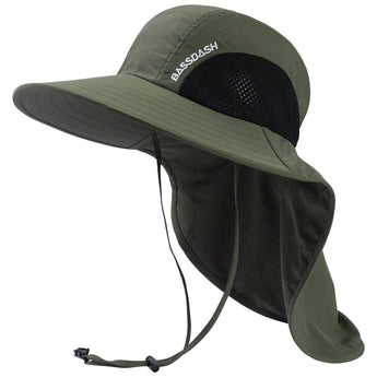 Unisex UPF 50+ Water Resistant Sun Hat with Neck Flap FH06 - Bassdash