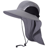 Unisex UPF 50+ Water Resistant Sun Hat with Neck Flap FH06 - Bassdash