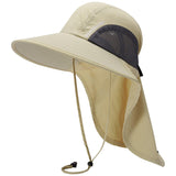 Unisex UPF 50+ Water Resistant Sun Hat with Neck Flap FH06 - Bassdash