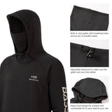 Men’s Fleece Hoodie with Neck Gaiter FS18M - Bassdash
#color_black-color
