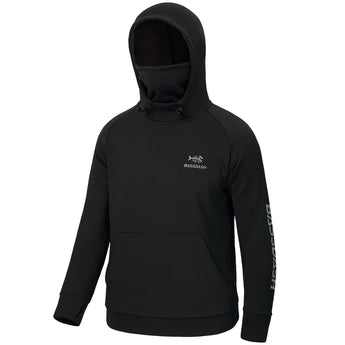Youth Fishing Fleece Hoodie with Mask FS18Y - Bassdash#color_black