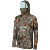 Men's UPF 50+ Long Sleeve Hunting Hoodie with Mask FS06M - Bassdash