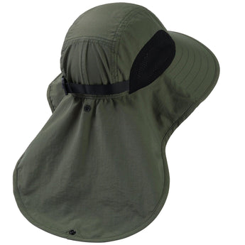 Unisex UPF 50+ Water Resistant Sun Hat with Neck Flap FH06 - Bassdash