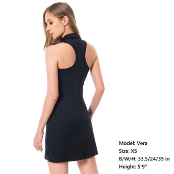 Women's UPF 50+ Polo Tennis Dress LB07W - Bassdash