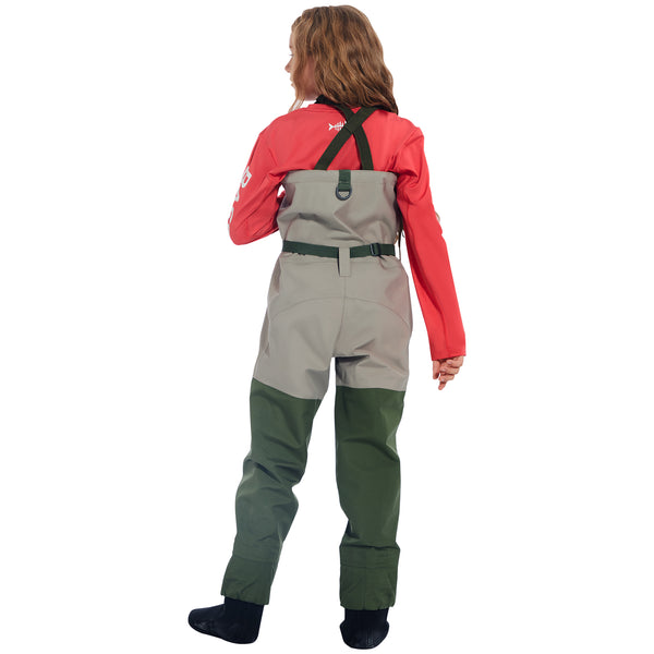 Men's IMMERSE Breathable Waders - Stocking Foot - Light Tan/Green / Small  7-8