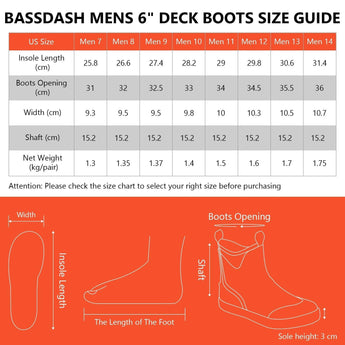 Men's 6 inch Waterproof Deck Boots - Bassdash