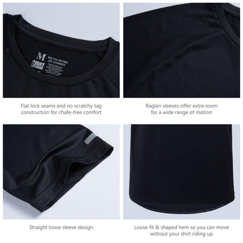 Lightbare Men Short Sleeve Shirt Lightweight Quick Dry Anti Odor - Bassdash