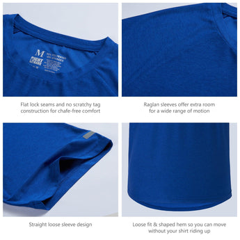 Lightbare Men Short Sleeve Shirt Lightweight Quick Dry Anti Odor - Bassdash