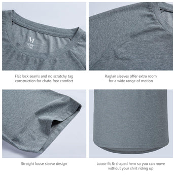 Lightbare Men Short Sleeve Shirt Lightweight Quick Dry Anti Odor - Bassdash