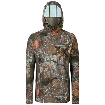 Men's UPF 50+ Long Sleeve Hunting Hoodie with Mask FS06M - Bassdash