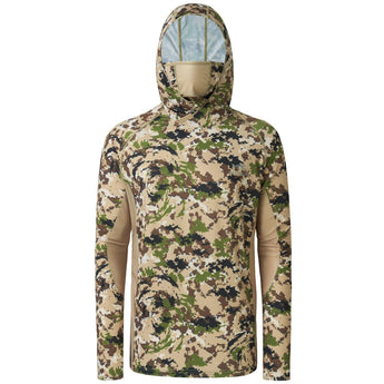Men's UPF 50+ Long Sleeve Hunting Hoodie with Mask FS06M - Bassdash