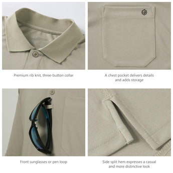 Lightbare Men's Performance Polo Shirt - Bassdash