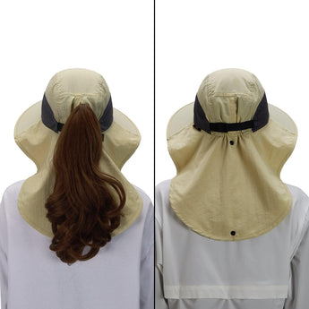 Unisex UPF 50+ Water Resistant Sun Hat with Neck Flap FH06 - Bassdash