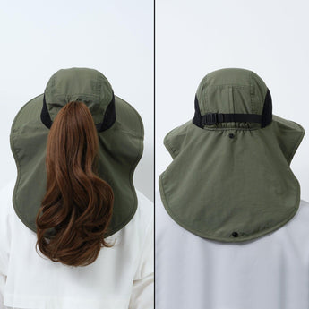 Unisex UPF 50+ Water Resistant Sun Hat with Neck Flap FH06 - Bassdash