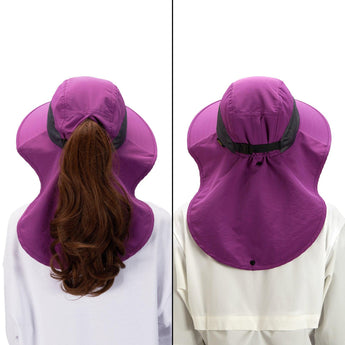 Unisex UPF 50+ Water Resistant Sun Hat with Neck Flap FH06 - Bassdash
