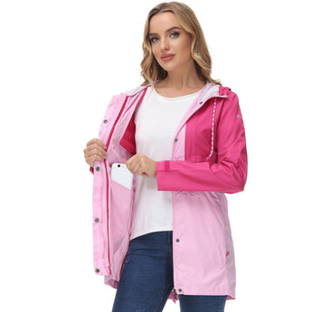 Lightbare Women's Water Resistant Ripstop Rain Coat LB02W - Bassdash