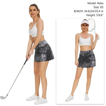 Women's UPF 50+ Tennis Skirts with Shorts LB09W - Bassdash