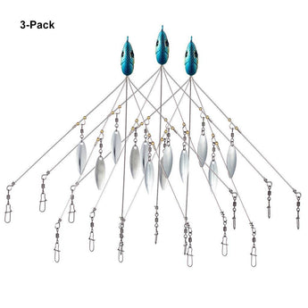 3-Pack Umbrella Alabama Fishing Rig with 5 Arms - Bassdash