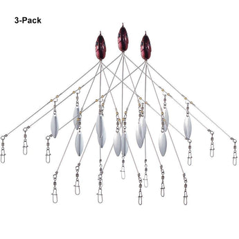 3-Pack Umbrella Alabama Fishing Rig with 5 Arms - Bassdash
