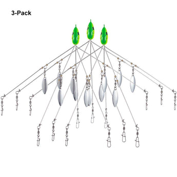 3-Pack Umbrella Alabama Fishing Rig with 5 Arms - Bassdash