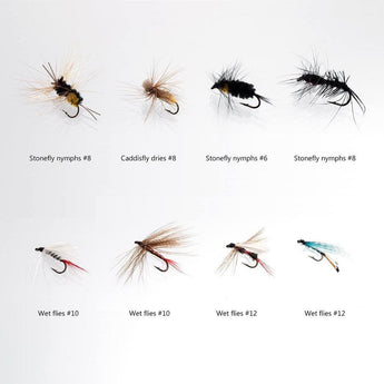 64 Pcs Fly Fishing Lure Flies Kit with Waterproof Fly Box - Bassdash