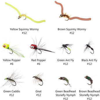 80 Pcs Assorted Flies Fly Fishing with Waterproof Fly Box - Bassdash