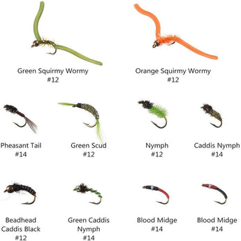 80 Pcs Assorted Flies Fly Fishing with Waterproof Fly Box - Bassdash