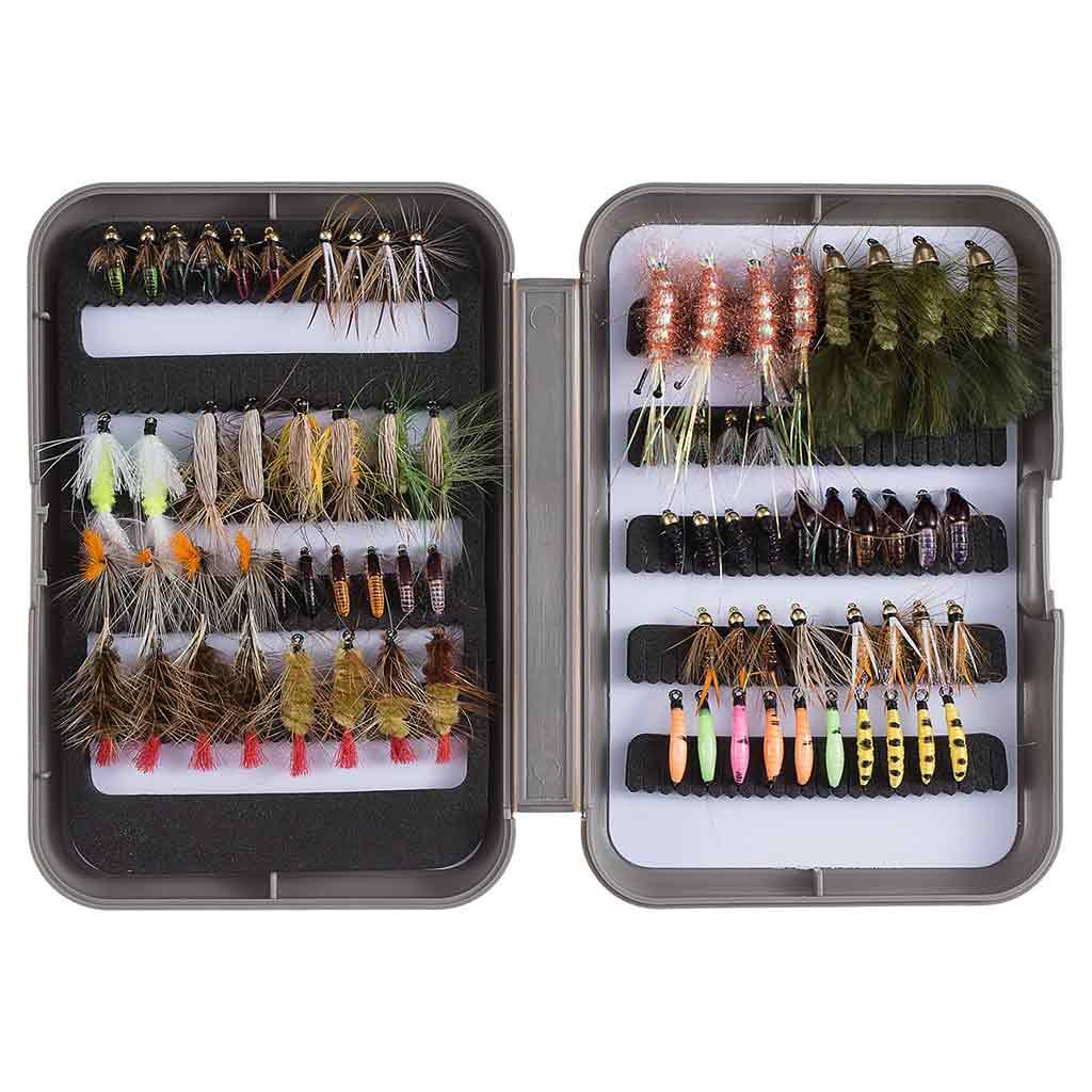 best trout lure kit 76 Pcs Fly Fishing Lure Trout Flies Kit with Fly Box