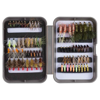 76 Pcs Fly Fishing Lure Trout Flies Kit with Fly Box - Bassdash