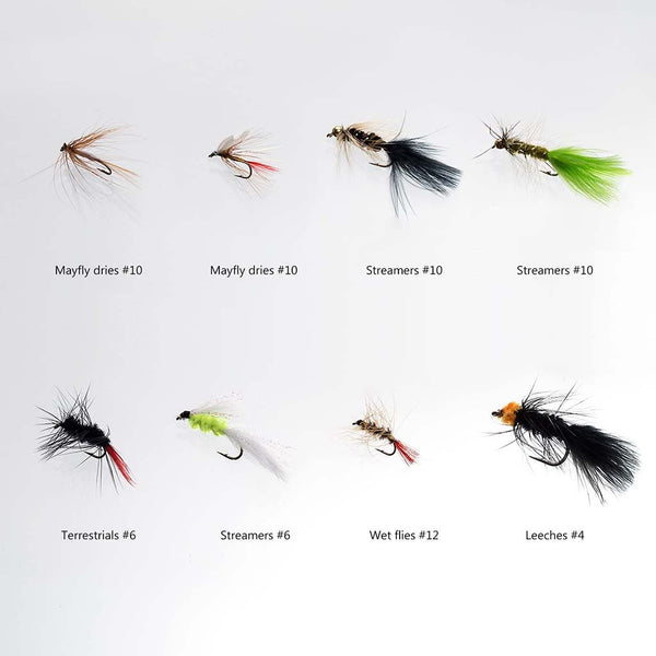 Bassdash 64 Pcs Fly Fishing Nymph Fly Kit With Magnetic Fly Box